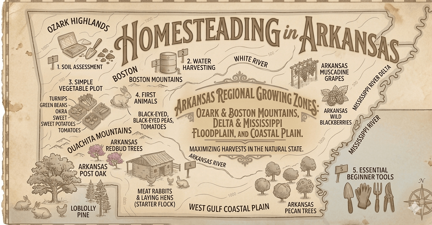 Homesteading in Arkansas: Laws, Land, Climate, and Everything You Need to Know
