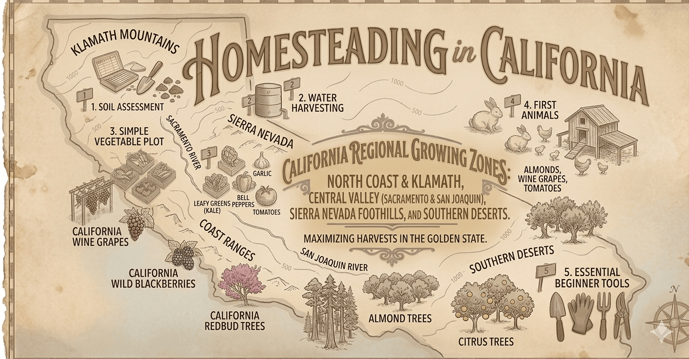 Homesteading in California: Laws, Land, Climate, and Everything You Need to Know