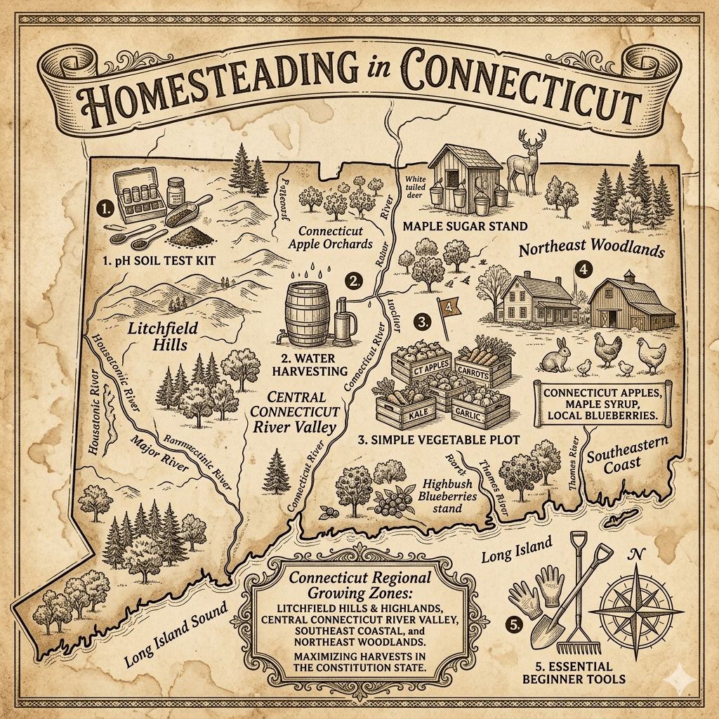 Homesteading in Connecticut: Laws, Land, Climate, and Everything You Need to Know