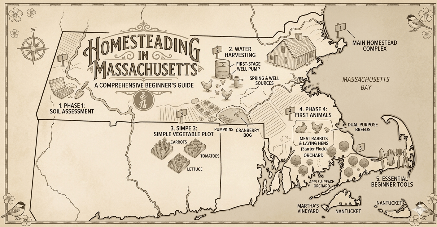 Homesteading in Massachusetts: Laws, Land, Climate, and Everything You Need to Know