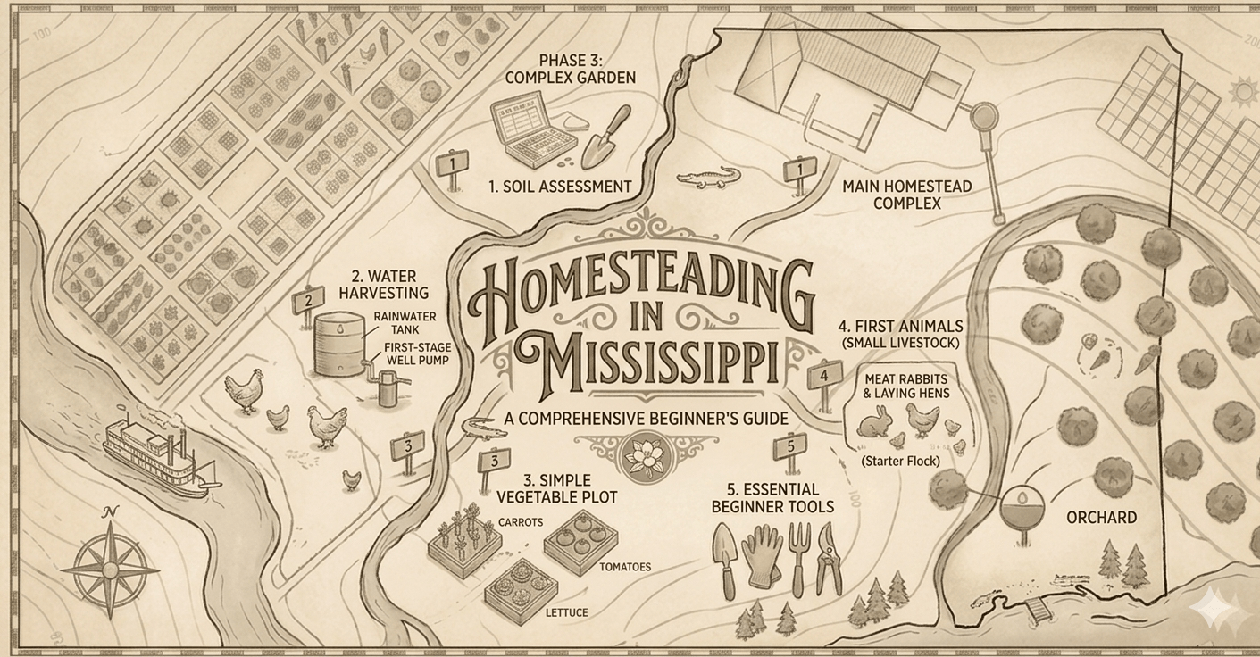 Homesteading in Mississippi: Laws, Land, Climate, and Everything You Need to Know