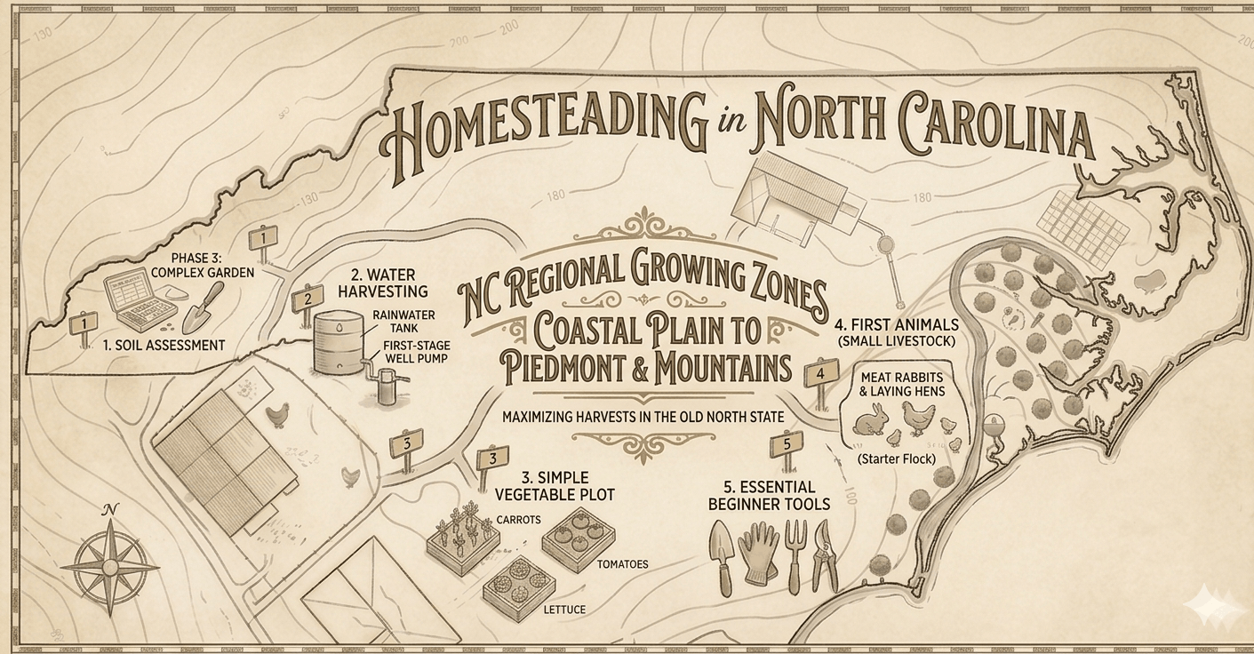 Homesteading in North Carolina: Laws, Land, Climate, and Everything You Need to Know