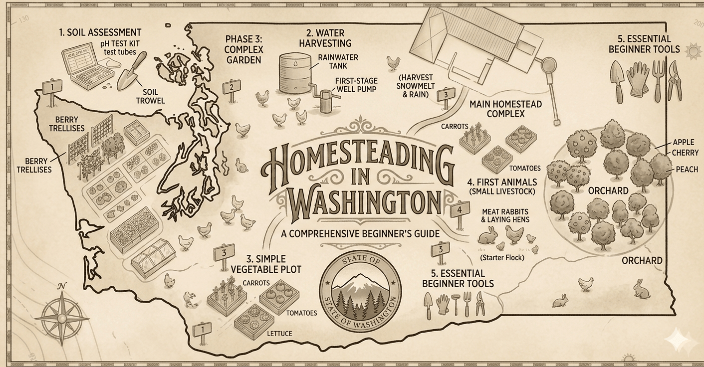 Homesteading in Washington: Laws, Land, Climate, and Everything You Need to Know