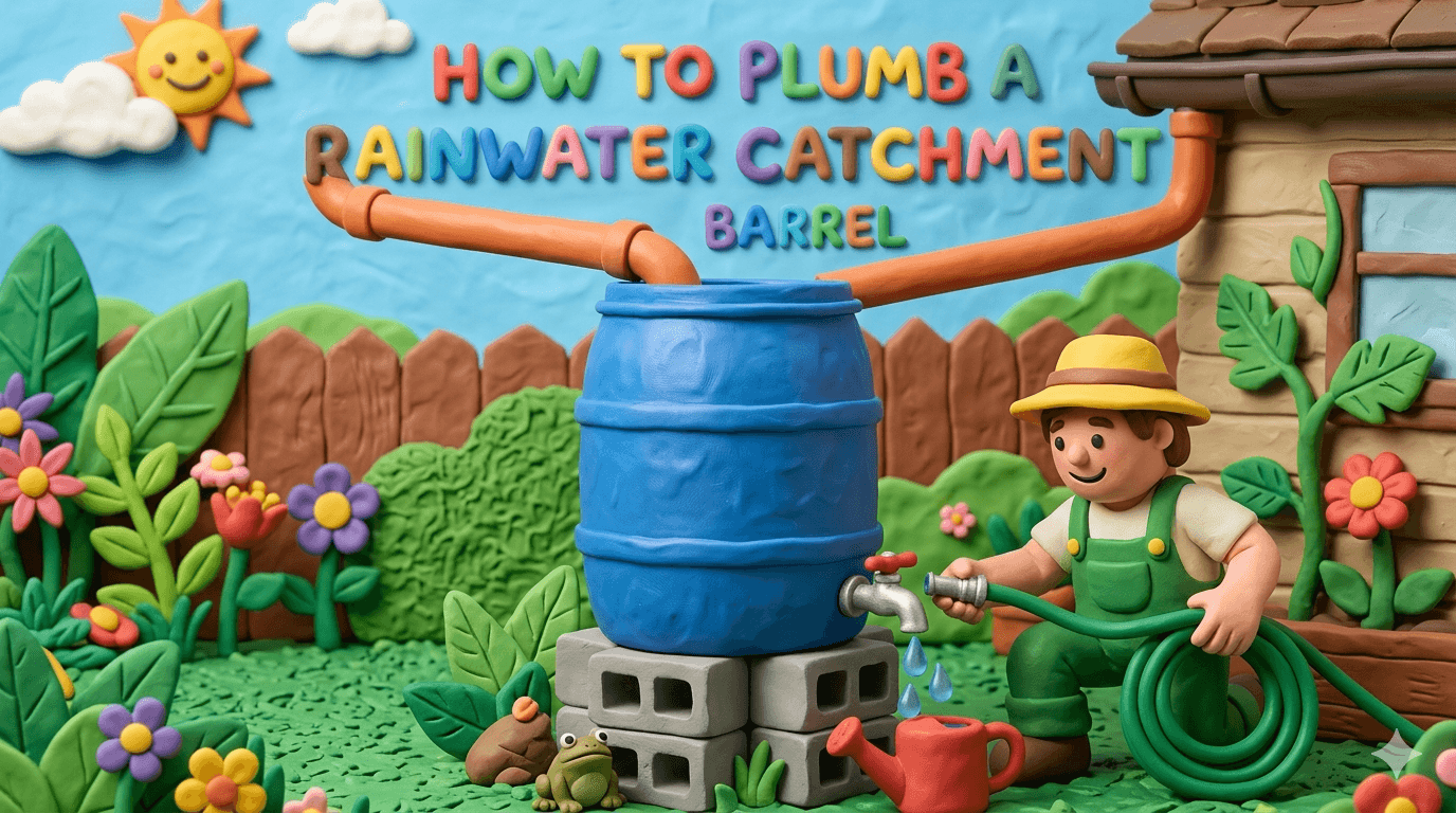 How to Plumb a Simple Rainwater Catchment Barrel (Beginner DIY Plans)