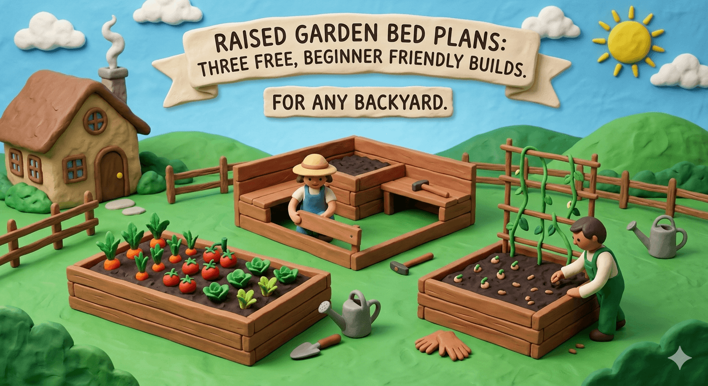 Raised Garden Bed Plans: Three Free, Beginner Friendly Builds
